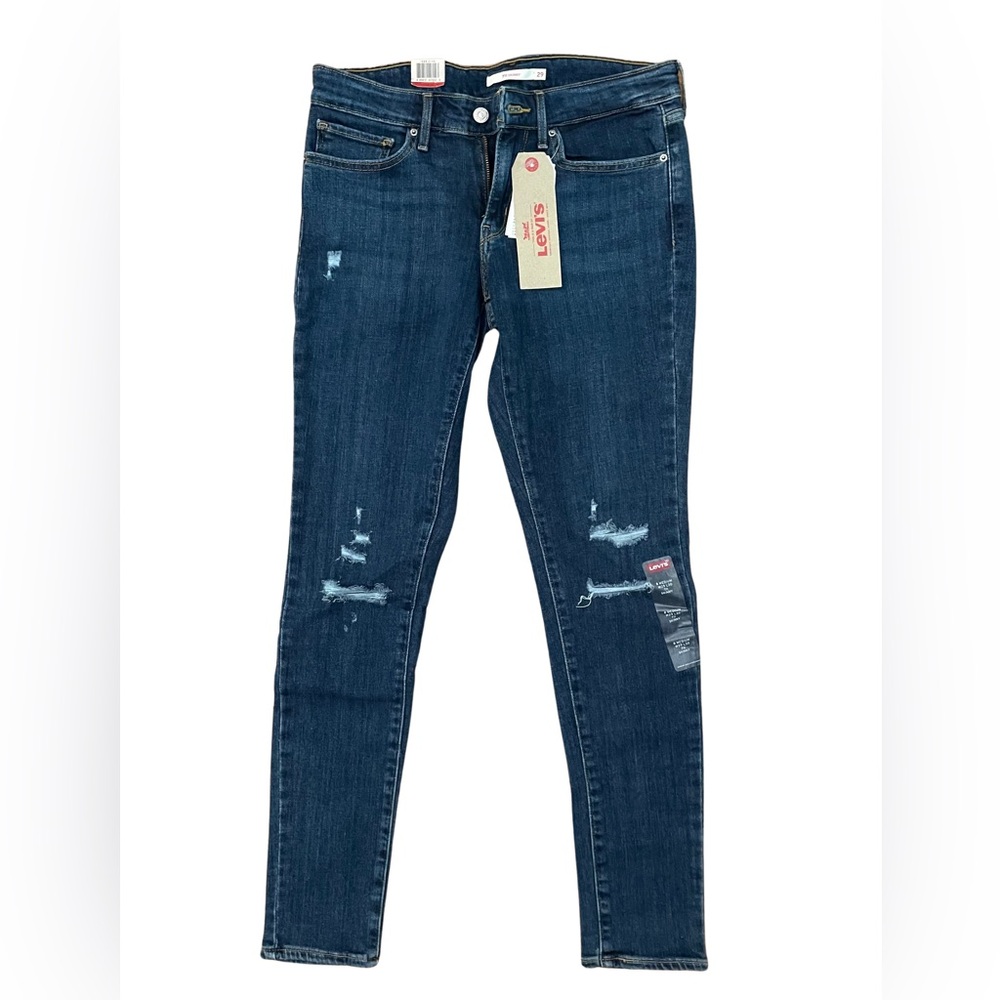 Levi's Blue Skinny Jeans Distressed Style (NWT)